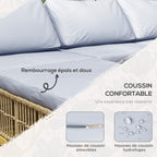 Solarias Ensemble 5 pièces salon de jardin bas modulables pour 4 personnes en résine tressée aspect rotin