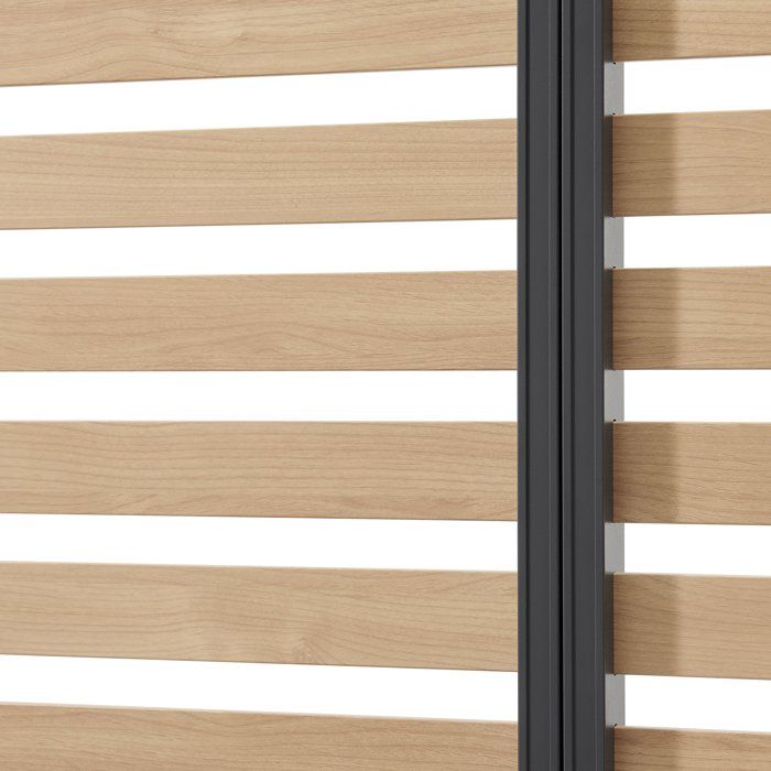 Solarias Persienne pour pergola - Aluminium - Gris et naturel - 229 x 93 cm
