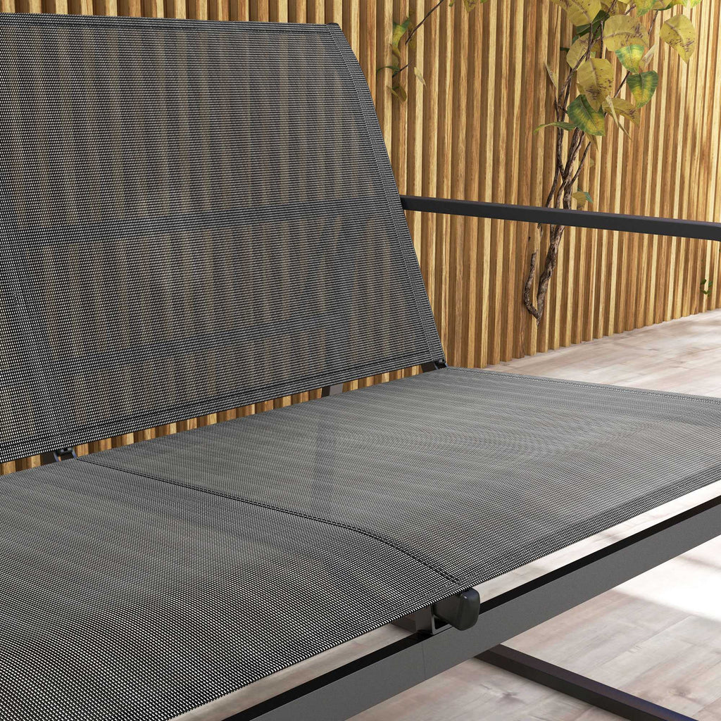 Solarias Salon de jardin 4 pièces avec 2 fauteuils 1 canapé 2 places d'extérieur et table basse plateau en verre trempé