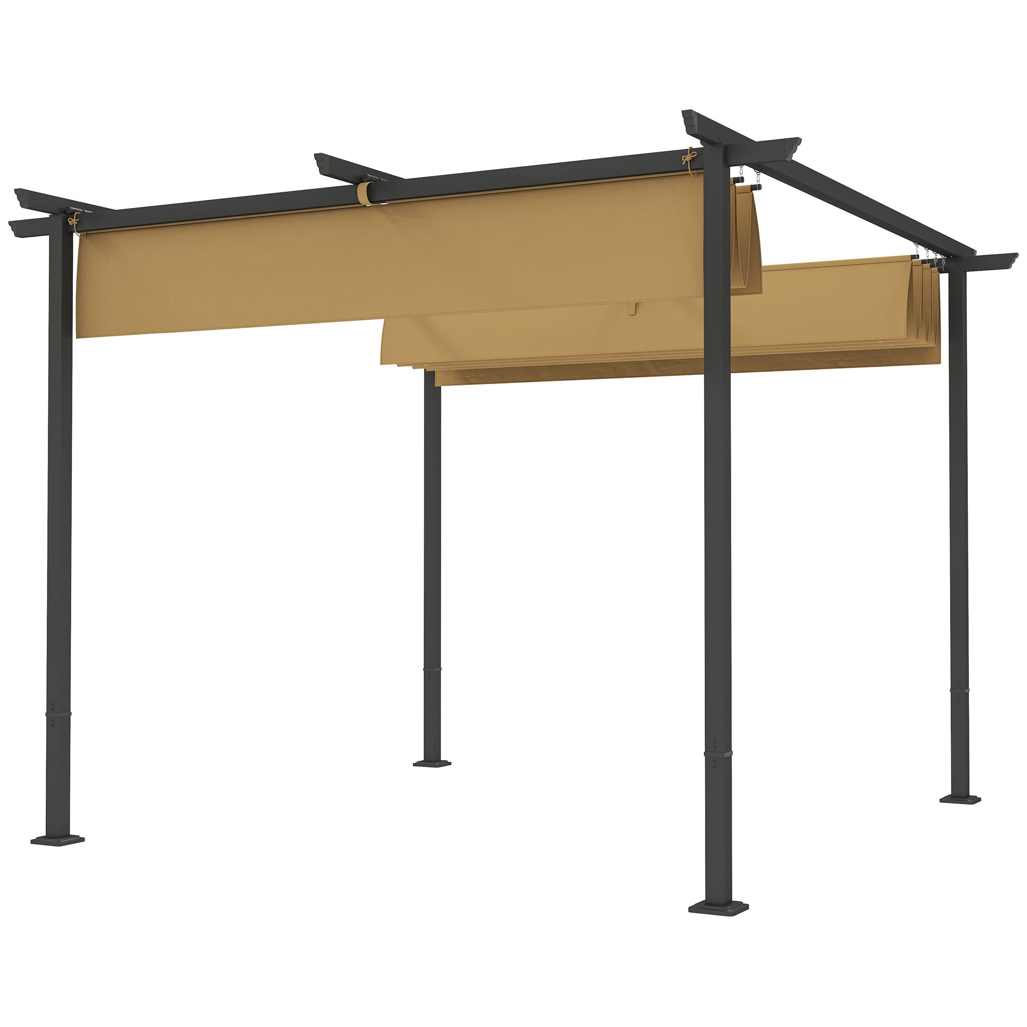 Solarias Pergola de jardin 3 x 3 m avec toit réglable, cadre métallique, protection UPF30+, auvent pour véranda, terrasse, B