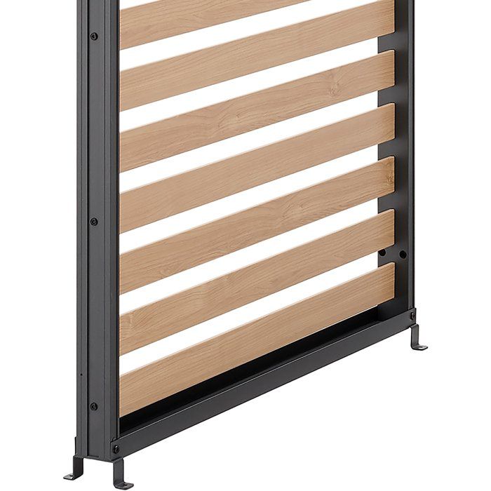 Solarias Persienne pour pergola - Aluminium - Gris et naturel - 229 x 93 cm