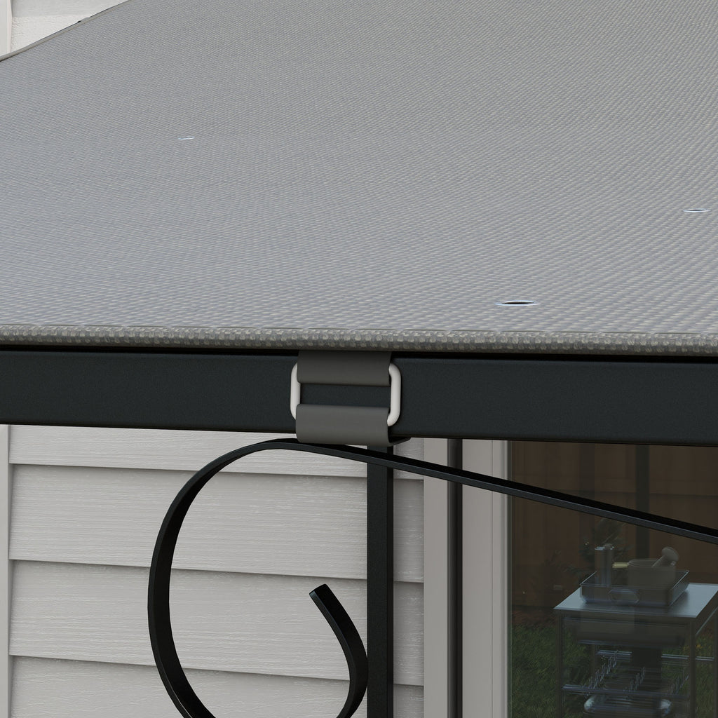 Solarias Telo di Ricambio per Pergola da Giardino 3x3 m avec 16 Trous de Drainage, 297x297 cm, Gris