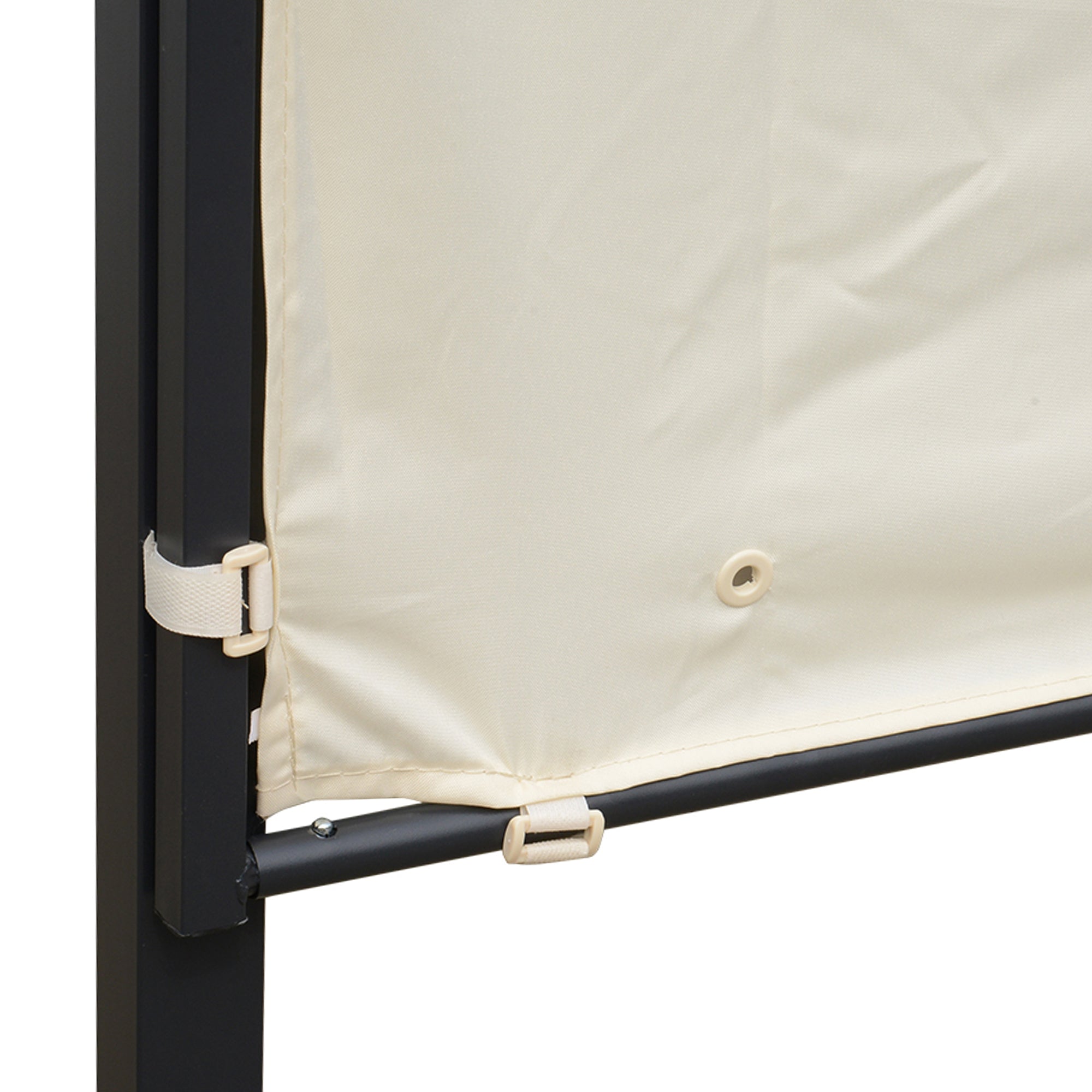 Solarias Pergola tonnelle de jardin avec auvent réglable acier polyester haute densité crème