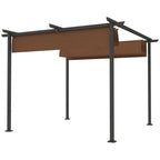 Solarias Pergola jardin exterieur 3x3 m toit coulissante rétractable polyester haute densité 180g/m², abri soleil UPF30+, ma