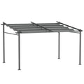 Solarias Pergola rétractable 4 x 3 m structure métal époxy anticorrosion toile Polyester180 g/m² Incluse Gris
