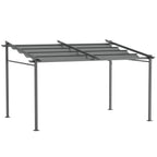 Solarias Pergola rétractable 4 x 3 m structure métal époxy anticorrosion toile Polyester180 g/m² Incluse Gris