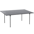 Solarias Pergola rigide alu. polycarbonate pavillon de jardin abri de voiture 500 x 299 x 195/223 cm gris
