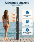 Solarias Douche Solaire 60L XXL – Familiale, Douchette à Main, Mitigeur — energie solaire stats