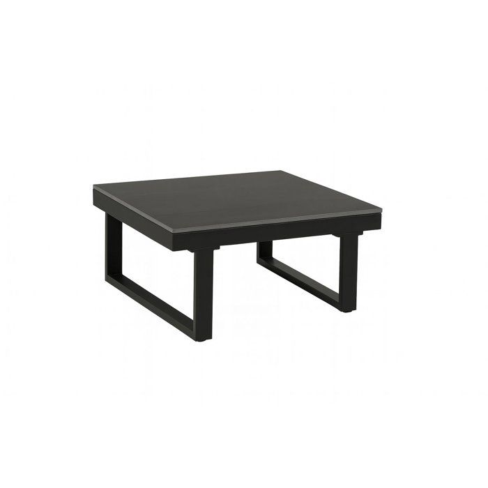 Solarias Salon de jardin d'angle 7 places - Aluminium - ALMARA - Canapé d'angle + 2 tabourets + table - Ecru
