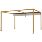 Solarias Pergola extérieure 4 x 3 m avec toit rétractable et cadre en aluminium effet bois