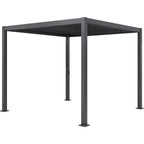 Solarias Pergola bioclimatique GAYA - Structure en aluminium et en acier - 290x290xH240 cm - Gris