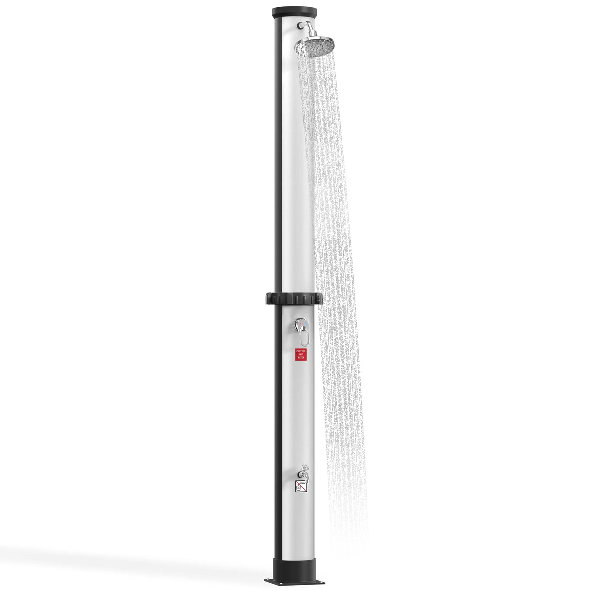Solarias Douche Solaire 40L Premium — Autoportante, Mitigeur & Rince-pieds, 216 cm