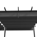 Solarias Pergola rétractable 3,5 x 6 m pergola pour terrasse structure en aluminium + toile polyester - gris foncé