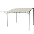 Solarias Pergola tonnelle de jardin avec auvent réglable acier polyester haute densité 3 x 2,5 m crème