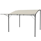 Solarias Pergola tonnelle de jardin avec auvent réglable acier polyester haute densité 3 x 2,5 m crème