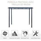 Solarias Pergola autoportante Style Contemporain - Toit terrasse à décorer - dim. 3L x 3l x 2,3H m - métal époxy anticorrosi