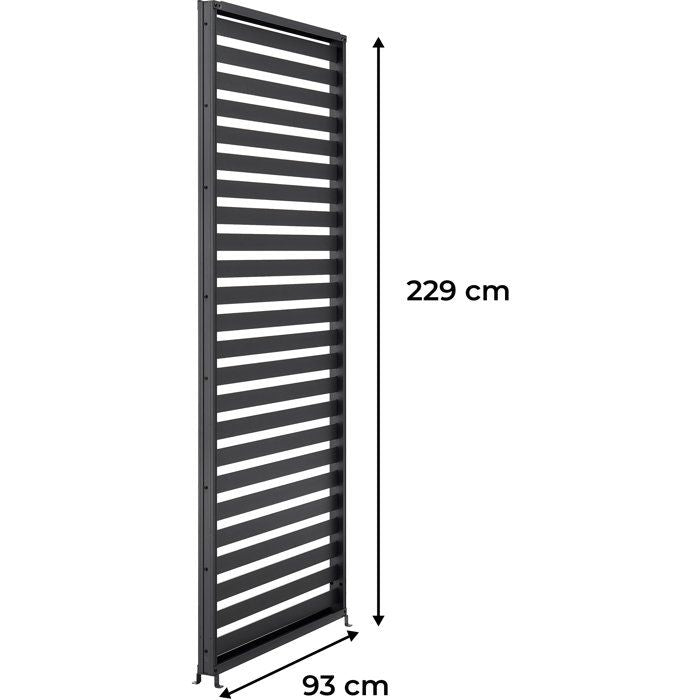 Solarias Persienne pour pergola - Aluminium - Gris - 229 x 93 cm