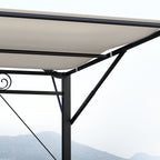 Solarias Pergola tonnelle de jardin avec auvent réglable acier polyester haute densité 3 x 2,5 m crème