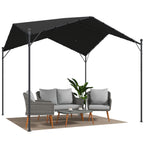 Solarias Pergola Pavillon 3x3 m Imperméable Stable Résistant à l'hiver Protection solaire avec toit à deux pans Entretoises 