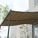 Solarias Pergola de jardin en toile 2.5x3 m avec 8 Trous de Drainage, en Polyester, 297x243 cm, Beige