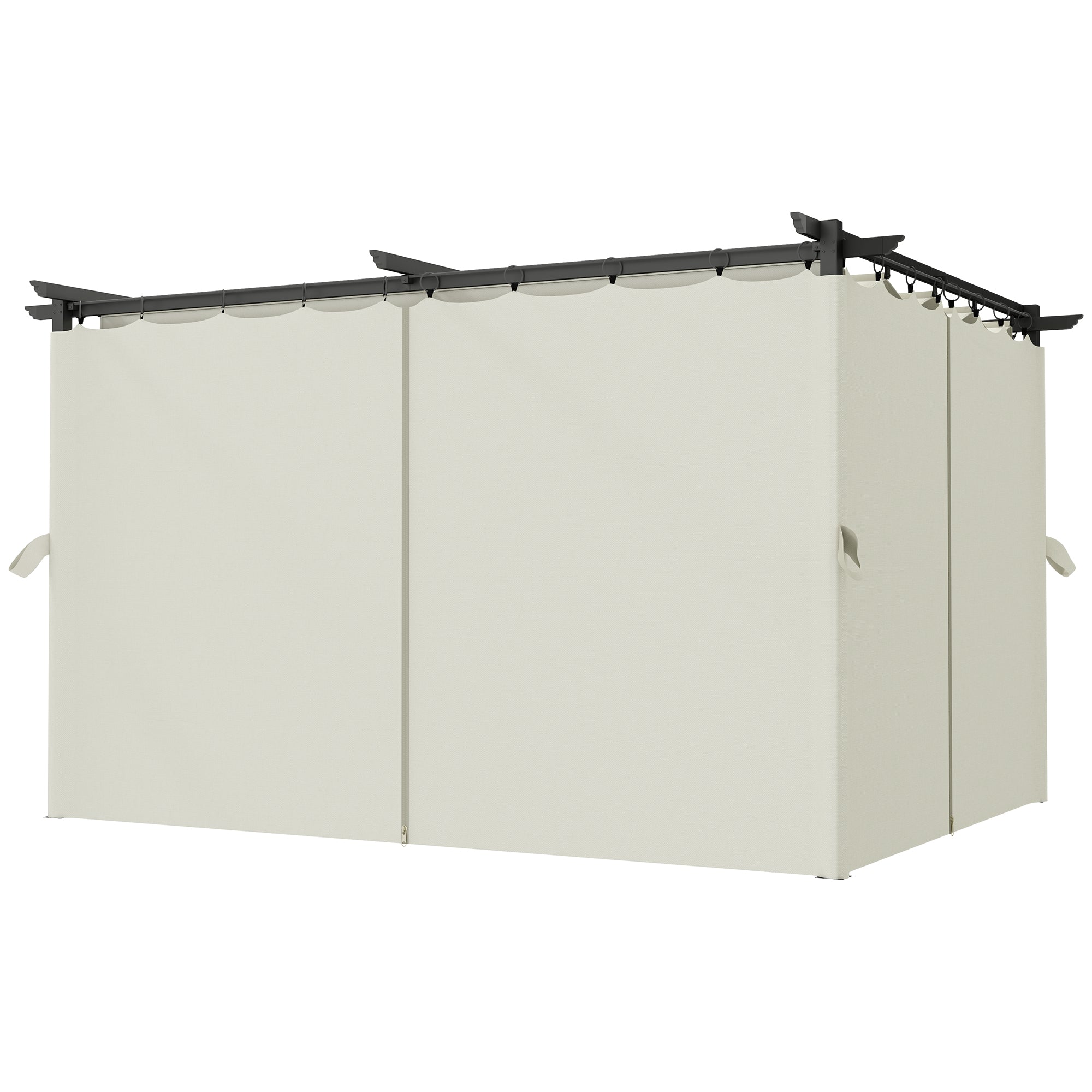 Solarias Pergola de jardin exterieur 3 x 4 m, toit rétractable et rideaux, anti-UV UPF30+, pour barbecue, patio, terrasse, c