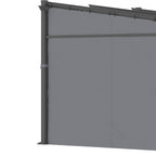 Solarias Pergola, inclus matériel de fixation, toit rétractable, 2,97 m x 2,95 m x 2,3 m, Gris foncé