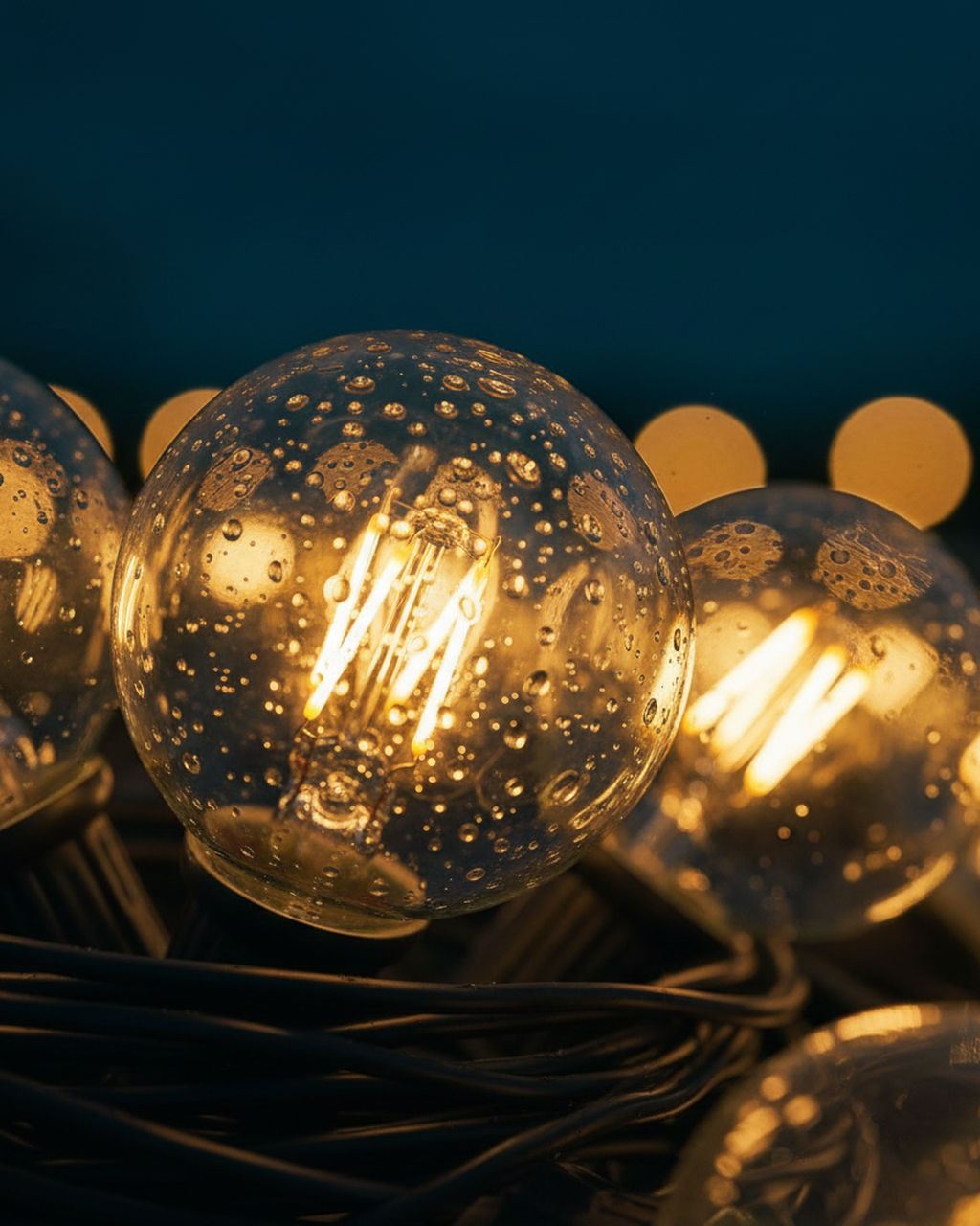 Solar LED festoon string lights
