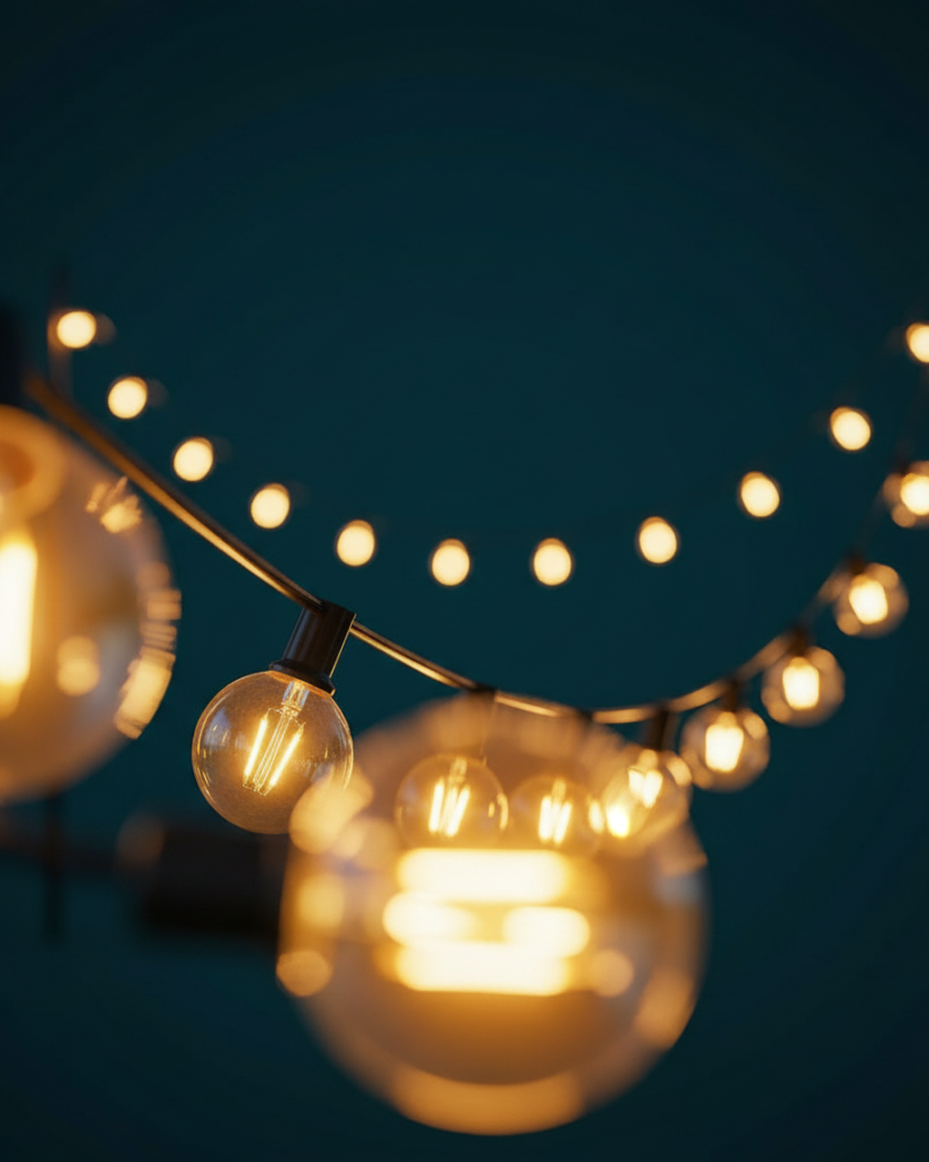 Solar LED festoon string lights