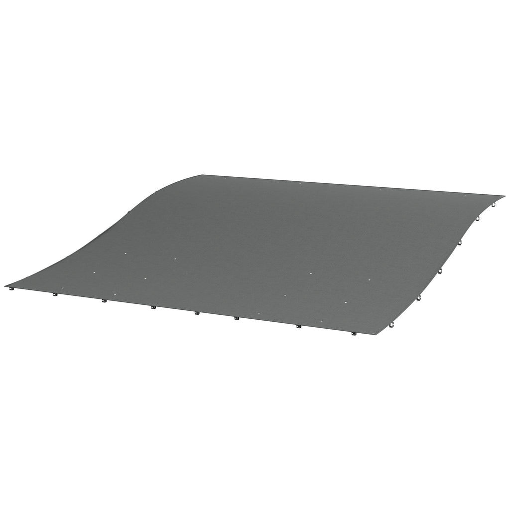 Solarias Telo di Ricambio per Pergola da Giardino 3x3 m avec 16 Trous de Drainage, 297x297 cm, Gris