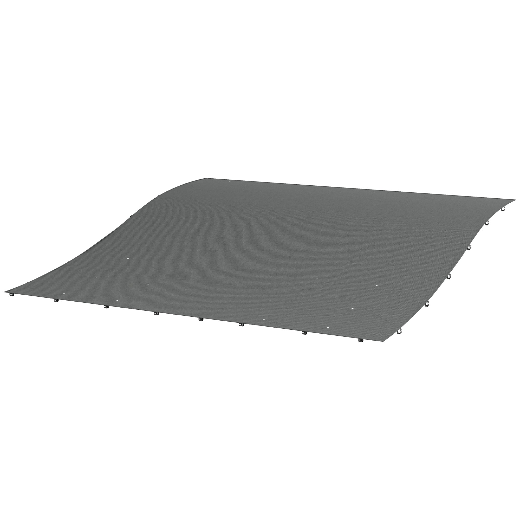 Solarias Telo di Ricambio per Pergola da Giardino 3x3 m avec 16 Trous de Drainage, 297x297 cm, Gris