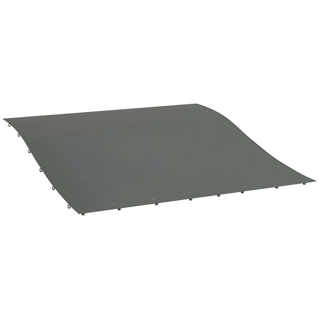 Solarias Telo di Ricambio per Pergola da Giardino 3x3 m avec 16 Trous de Drainage, 297x297 cm, Gris