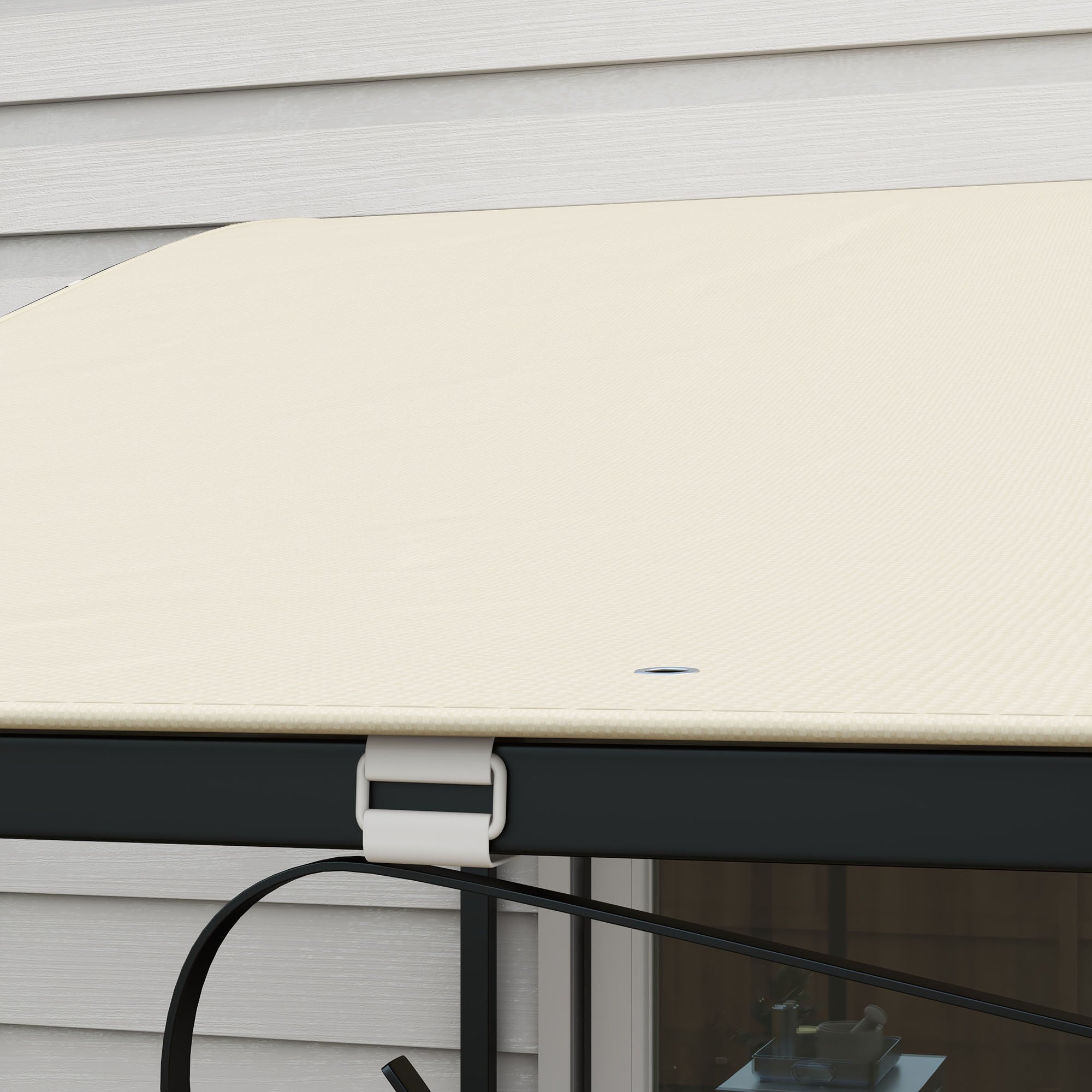 Solarias Pergola de jardin en toile 2.5x3 m avec 8 Trous de Drainage, en Polyester, 297x243 cm, Beige