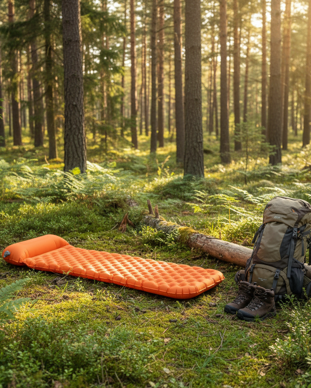 ultralight-camping-air-mattress-with-built-in-foot-pump