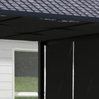 Solarias Pergola avec 3 toiles coulissantes 3L x 3l m structure métal époxy anticorrosion toile polyester gris