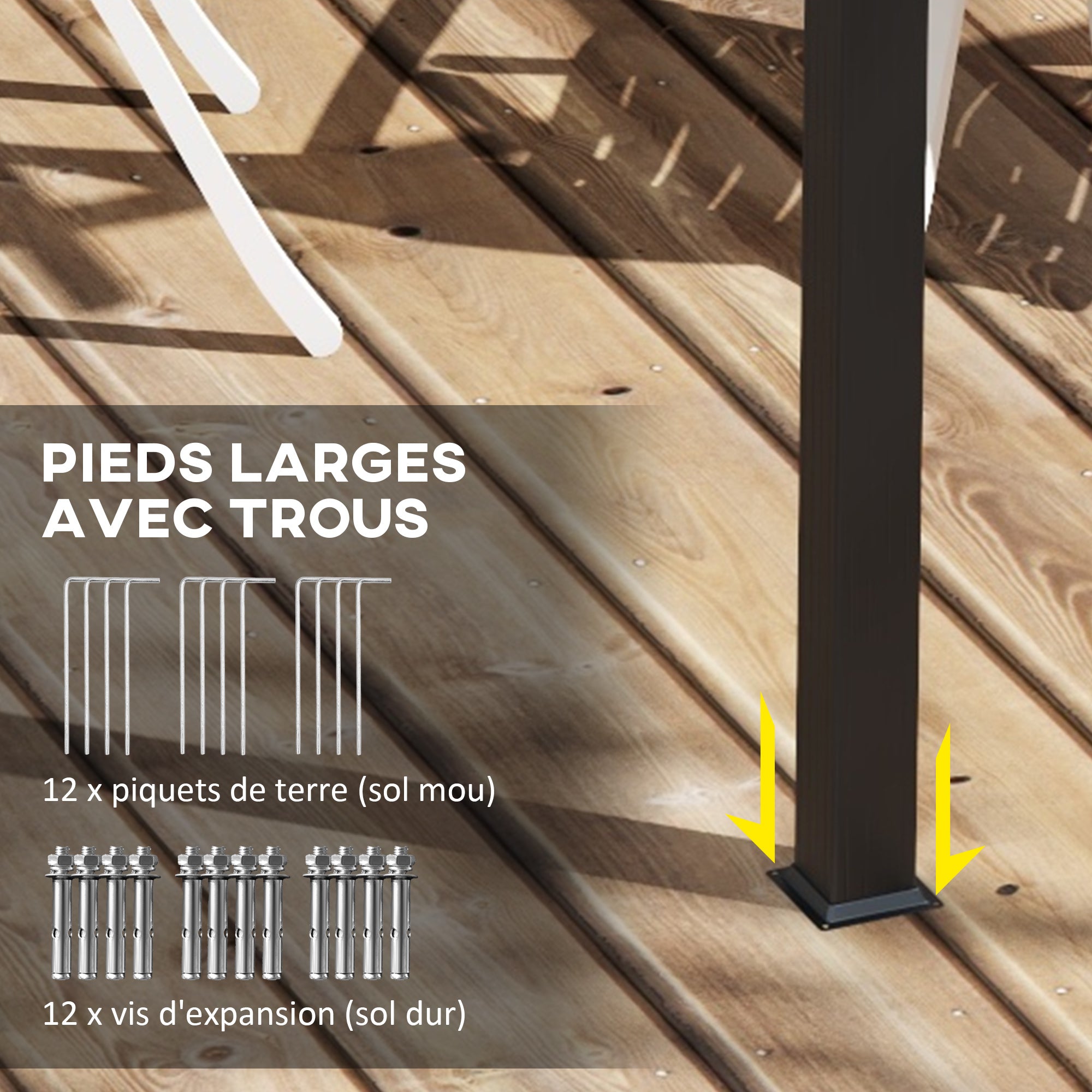 Solarias Pergola rétractable 3,5 x 6 m pergola pour terrasse structure en aluminium + toile polyester - gris foncé