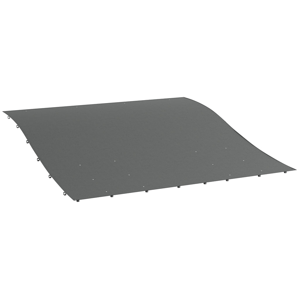 Solarias Telo di Ricambio per Pergola da Giardino 3x3 m avec 16 Trous de Drainage, 297x297 cm, Gris