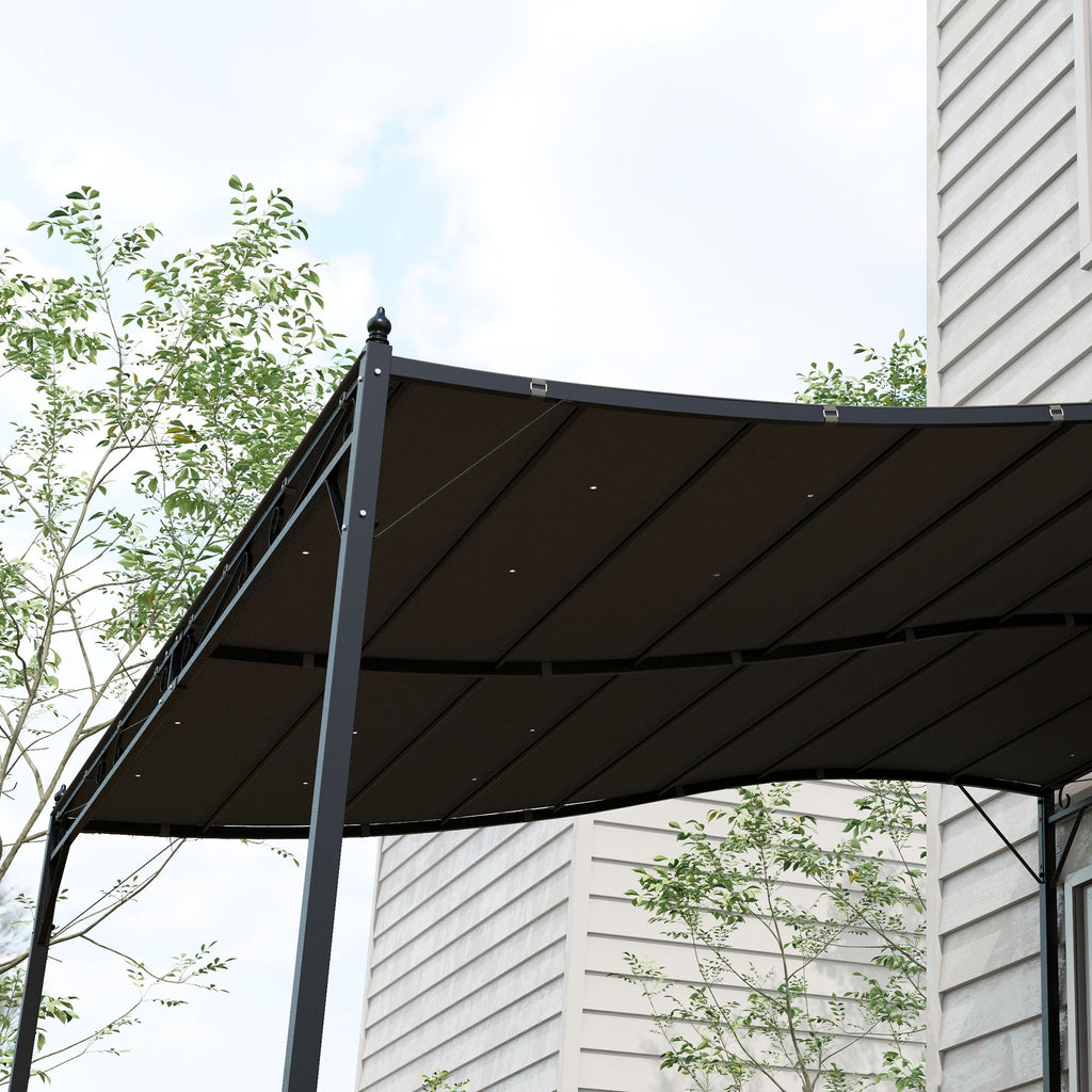 Solarias Telo di Ricambio per Pergola da Giardino 3x3 m avec 16 Trous de Drainage, 297x297 cm, Gris