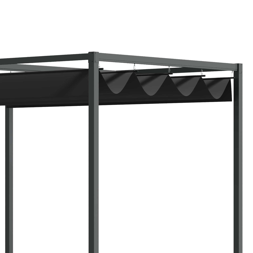 Solarias Pergola env. 3x2m Pavillon de Jardin au Toit Coulissant en Métal Pergola de Jardin Autoportante avec Toit Réglable,