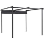 Solarias Pergola KIBA avec toit déroulant - Gris - 3 x 3 m