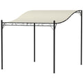 Solarias Pergola de 2,5 x 3 m, Pavillon de Jardin Monté sur Mur, Résistant à l'eau, Cadre en Métal, Trous de drainage, Toit 