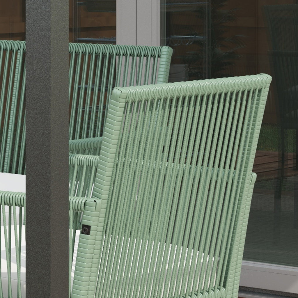 Solarias Ensemble salon de jardin 4 pièces canapé 2 places 2 fauteuils 1 table basse plateau verre trempé
