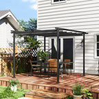 Solarias Pergola de Jardin 3 x 3 m avec Auvent Réglable, Cadre en Métal, Protection UPF30+, Auvent pour Véranda, Terrasse, G